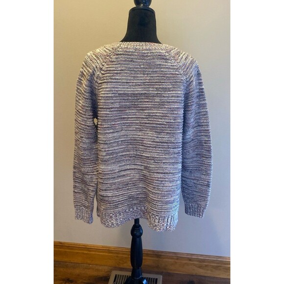 Faded Glory Womens Crew Neck Sweater Plus Size XXL (20) Gray Variegated Knit - Picture 5 of 11